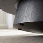 Handcrafted Oval Coffee Table with Sturdy Pedestal - Black - Image 9