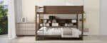 Antique Pine Bunk Bed with Storage & USB Ports – Space-Saving & Stylish - Image 7