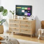 Premium Natural Rattan Dresser - Elegant, Durable Storage with Rattan Drawers & Solid Wood Design - Image 2