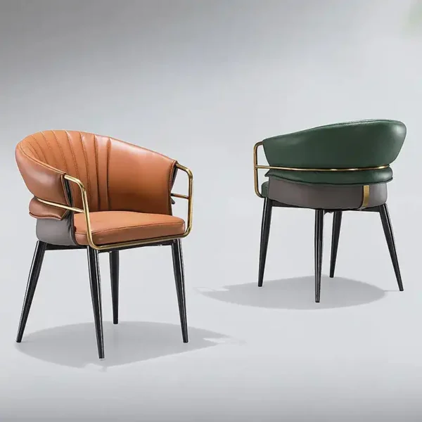 Light Luxury Modern Metal Dining Chair for Home and Cafe Stainless Steel Frame for Living Room Use or Apartment Furniture