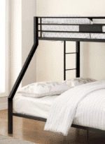Black Finish Twin XL/Queen Bunk Bed with Stylish Design - Image 8