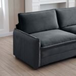 Comfort & Style: Grey Corduroy Lounge Sofa for Modern Living - Image 10