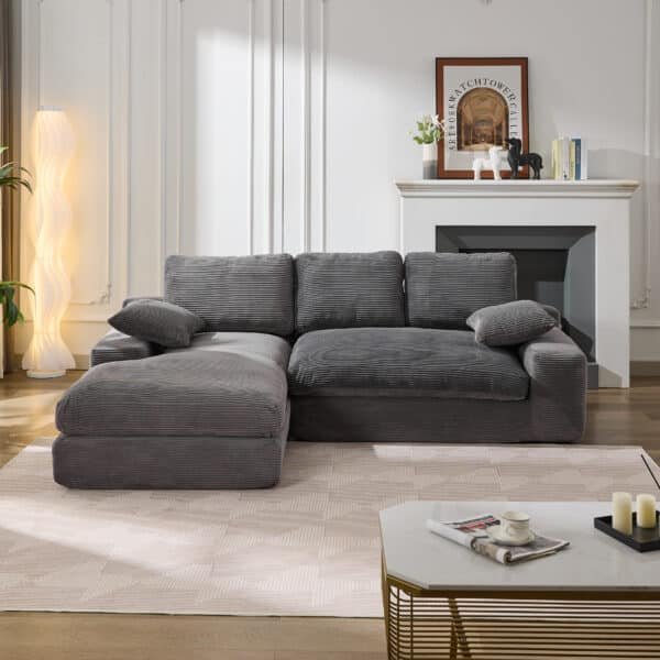 Ultimate Grey Modular L-Shape Sofa – Modern, Comfortable, Easy-Setup Sectional for Stylish Living Rooms