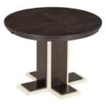 ⁦Solid Wood Oval Extendable Dining Table with Double Layer Design - Espresso⁩ - الصورة ⁦11⁩