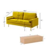 Thickened Velvet Sofa with Silky Touch - Pure Color - Image 6