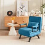 Ultimate Blue Convertible Futon — Versatile, Comfortable, Space-Saving 5-in-1 Sofa Bed