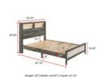 Melamine Queen Bed with Durable Finish - White - Image 3