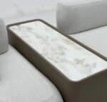 Premium Fabric Armless Backless Sectional Sofa Set - Elegant Grey - Image 5