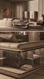 Leather L-Shape Sectional Sofa with Customizable Legs - Luxury Cream - Image 3