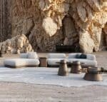 Premium Fabric Armless Backless Sectional Sofa Set - Elegant Grey - Image 3