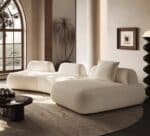 Curved Fabric Modular Sofa with Adjustable Layout - Customizable Colors - Image 3
