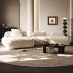 Curved Fabric Modular Sofa with Adjustable Layout - Customizable Colors