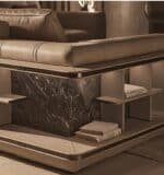 Leather L-Shape Sectional Sofa with Customizable Legs - Luxury Cream - Image 6