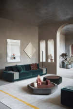 Eco-Friendly Leather Convertible Sofa with Storage Compartments - Green - Image 2