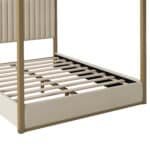 Upholstered Canopy Platform Bed with Headboard - Beige - Image 7