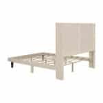 Beige Upholstered Queen Bed with High Headboard for Comfort and Support - Image 9