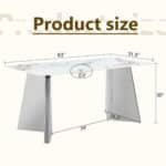 Pandora-Patterned Sintered Stone Dining Table with Stainless Steel Butterfly Legs - Elegant - Image 4