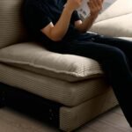 Comfortable Corduroy Retro Lounge Sofa with Footstool – Perfect for Living & Bedroom - Image 10