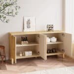 Elegant Carved Scatter Pattern Cabinet – Stylish Storage Solution - Image 4