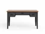Poplar Wood Writing Desk with Drop-Down Keyboard Drawer - Black and Whiskey Finish - Image 6
