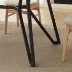 Gray MDF Rectangular Dining Table with Adjustable Legs - Seats 8 - Image 8