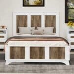 Ultimate Rustic White Farmhouse Bed – Elegant, Durable Platform with Timeless Charm