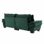 Green Corduroy Loveseat Sofa with Double Layer Cushion and Extra Pillows - 2-Seater - Image 7