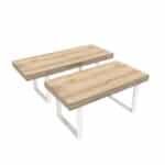 Wooden Rectangular Extendable Dining Table with Retractable Design - Natural - Image 11
