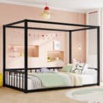 Black Iron Twin Floor Bed - Durable & Modern Low-Profile Bed Frame - Image 3