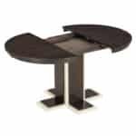 ⁦Solid Wood Oval Extendable Dining Table with Double Layer Design - Espresso⁩ - الصورة ⁦10⁩