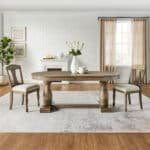 Curved MDF Extendable Dining Table for 6 - Mid Century Modern Style - Image 10