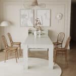 Wooden Extendable Dining Table with Storage - Neutral Finish - Image 2