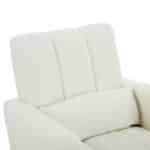 Teddy Velvet Rocking Chair with Pillow - Cream White - Image 7