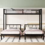 Detachable Triple Bunk Frame - Space-Saving Metal Bunk Bed for 3 - Image 2