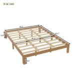 Elegant Queen Size Wood Platform Bed – Solid Pine, No Box Spring Needed - Image 6