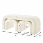 Elegant Cream U-Shaped Ottoman Set for Versatile Home Use - Image 7