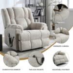 Beige Electric Power Lift Recliner Chair with Dual Motor and Infinite Positioning - Image 2