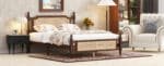 Elegant Rattan Bed with Walnut Finish – Perfect for Stylish Bedrooms - Image 7