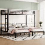 Detachable Triple Bunk Frame - Space-Saving Metal Bunk Bed for 3 - Image 3