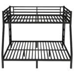 Metal Bunk Bed with Queen over King Design - Black - Image 5