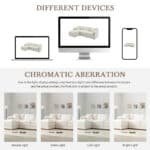 Chenille L-Shaped Modular Sofa with Deep Seating and Movable Ottoman - Available in 3 Colors - Image 9