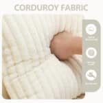 Polyester Fabric L-Shape Modular Sectional Sofa with Deep Seating - White - Image 2