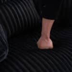 Black Plush Corduroy Swivel Chair – Ultimate Comfort & Style - Image 10