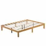 Solid Wood Platform Bed Frame with Slat Support - Queen Size - Natural Finish - Image 4