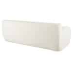 Polyester Curved Minimalist Sofa 3-Seater - Cream - Image 9