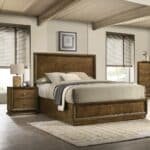 Walnut Transitional Bed Set - Elegant & Modern Bedroom Furniture