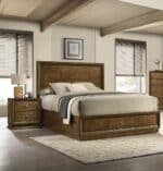 Walnut Transitional Bed Set - Elegant & Modern Bedroom Furniture