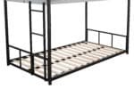 Metal Twin Over Twin Bunk Bed with Full-Length Guardrail and Vent Board - Black with Grey - Image 9