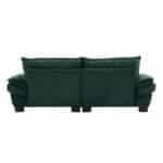 Green Corduroy Loveseat Sofa with Double Layer Cushion and Extra Pillows - 2-Seater - Image 6