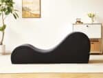 Ergonomic Chaise Lounge Chair with High-Density Foam Core - Black - Image 5